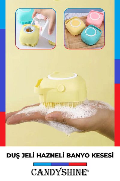 Zeki Karga Bathroom Shower Pouch Soap Shower Gel with Tank Massage Brush Washcloth Pouch Fma254151