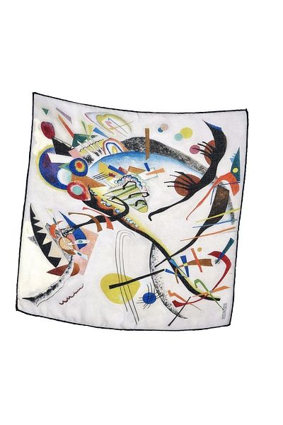 Deriderim Bandana Kandisky The Bird cu model colorat de Ziua Mamei, pătrat colorat 45x45