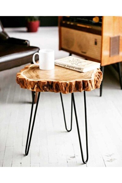 İlgi Trafik Picior de masă Masă laterală de mijloc Consolă Lemn brut Metal Picior de masă Fier umplut 1 bucată 50 cm