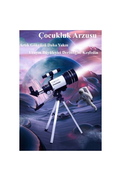 DUHALINE Profesyonel Astronomik Teleskop 150 Kat Yakınlaştırma Uzay-ay-doğa Gözlem Teleskobu Tripod Dahil