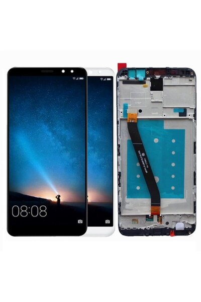 Huawei Mate 10 Lite Uyumlu Lcd Ekran Dokunmatik Beyaz Çıtalı