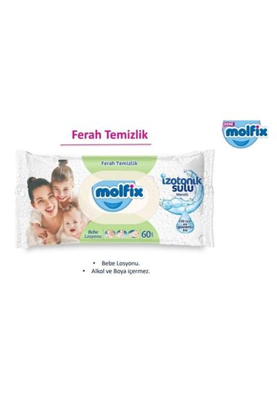 Molfix Isotonic Wet Wipes Fresh Cleaning 60 Pieces 12 Pieces