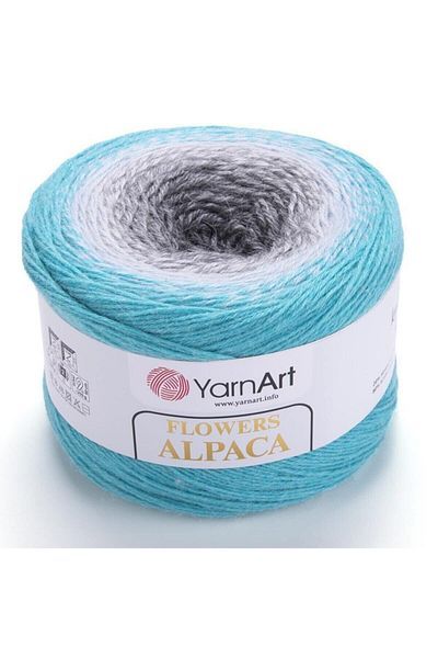 Yarnart Λουλούδια Alpaca - Μαρμάρινο Χειροποίητο Νήμα Πλεκτομηχανής Ebruli-412