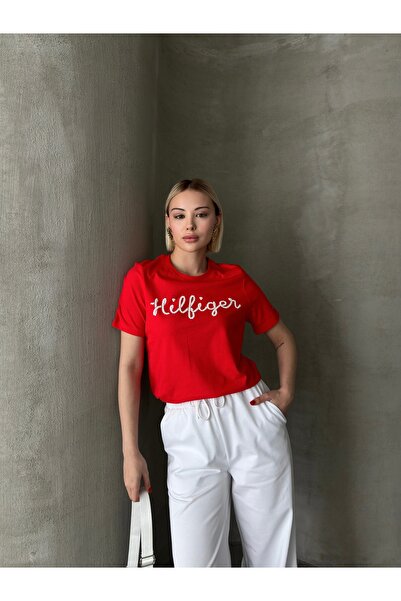 Somut istanbul Γυναικείο μπλουζάκι με κόκκινο στάμπα