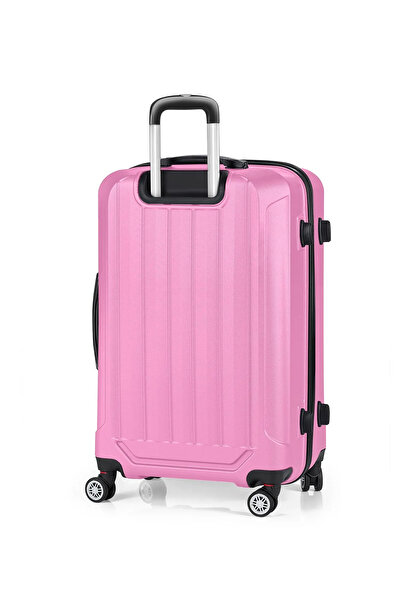 POLO&SKY Spring Model Pembe Renk Orta Boy Valiz Bavul