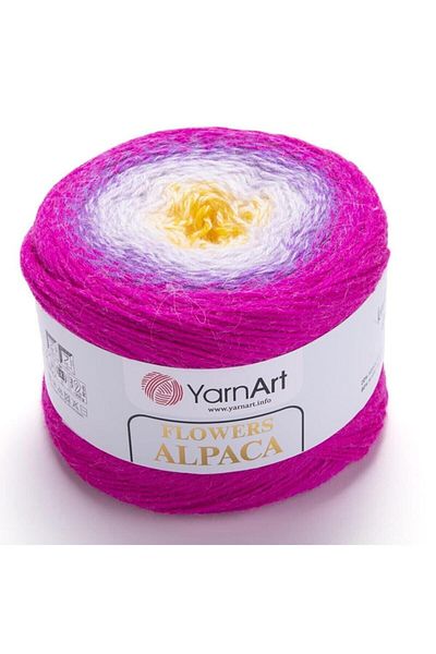 Yarnart Λουλούδια Alpaca - Μαρμάρινο Χειροποίητο Νήμα Πλεκτομηχανής Ebruli-426