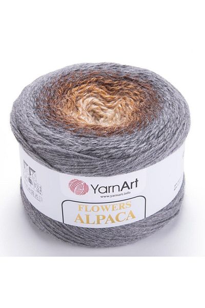 Yarnart Flowers Alpaca - Μαρμάρινο Χειροποίητο Νήμα Πλεξίματος Ebruli-428