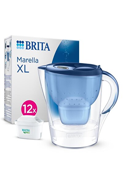 BRITA Marella XL 12x Maxtra Pro All-in-1 Filtreli Su Arıtma Sürahisi - Mavi 3,5 lt