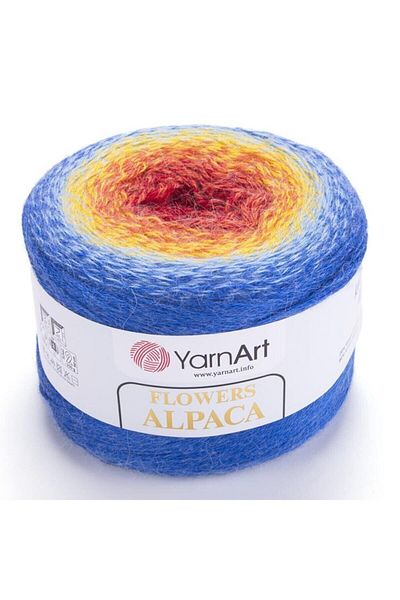 Yarnart Λουλούδια Alpaca - Μαρμάρινο Χειροποίητο Νήμα Πλεξίματος Ebruli-432