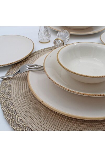 Arna Porselen Arna 48 Parça 12 Kişilik Yemek Takımı - Cappuccino