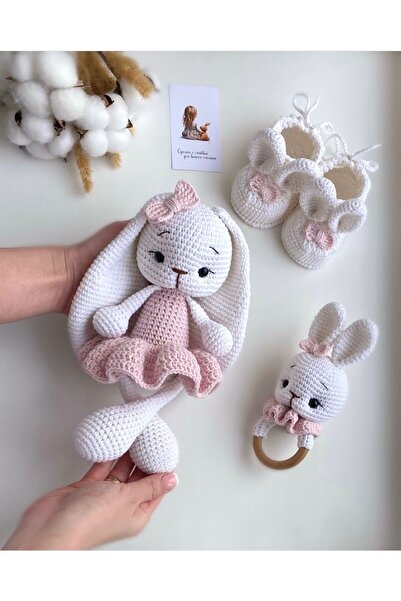 Genel Markalar amigurumi rapunzel tavşan 3lü set