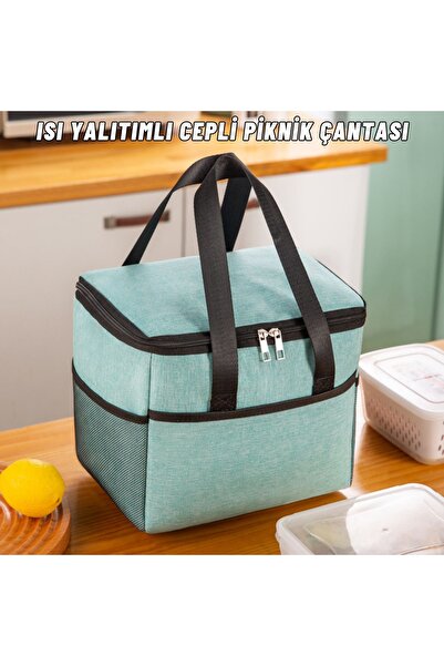 DEKOHOP Yemek Taşıma Ve Piknik Çantası 10 Litre Isı Yalıtımlı Sıcak Soğuk Bes...