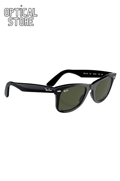Ray-Ban Unisex Sunglasses Rb 2140 901 50-22 Wayfarer Black Acetate Frame Green Glass