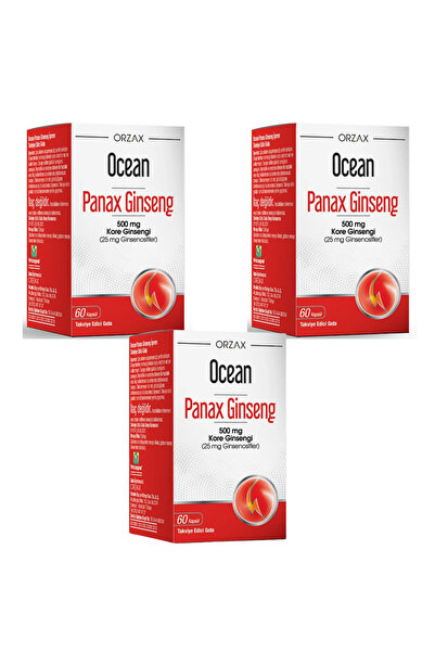 Ocean Panax Ginseng 500 Mg 60 Kapsül x3