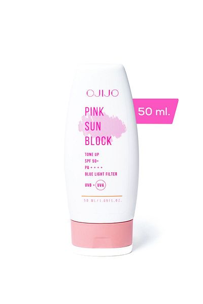 OJIJO Spf50 Pink Sun Block Tone Equalizing Moisturizing and Brightening Pink Sun Cream 50 ml