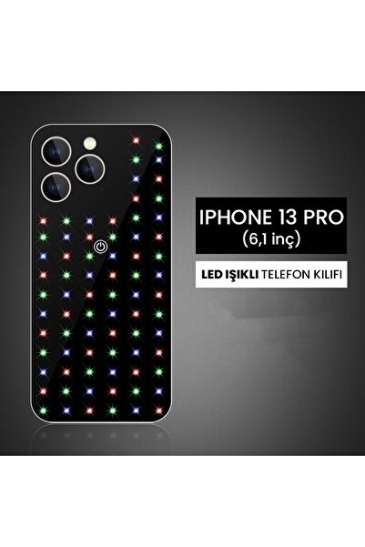 DEKOHOP Apple Iphone 13 PRO Uyumlu Led Işıklı Gece Lambası Telefon Kılıfı