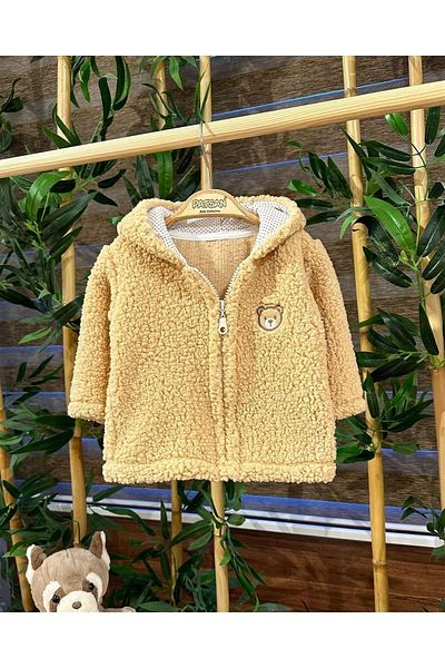 PATSAN Plush Fleece Baby Hooded Zippered Cardigan Wellsoft