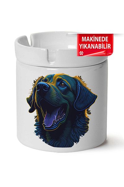 Çakilap Cute Dog Printed Porcelain Horse-Fighting Ashtray (Kl-Hyvn-Kpk)