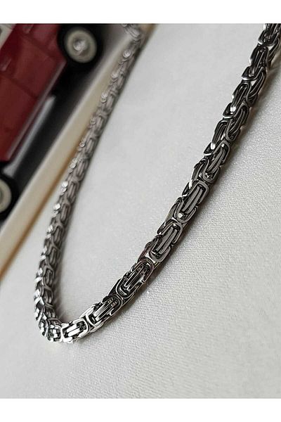 ZÜLİSCH STEEL KING NECKLACE SILVER COLOR STAINLESS