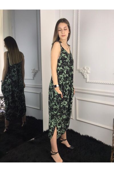 Bohemian Women's Mint Natural Bohemian Jumpsuit with Adjustable Straps