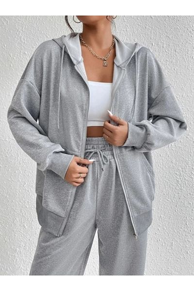 FRESSO Hanorac de sezon oversize unisex cu glugă