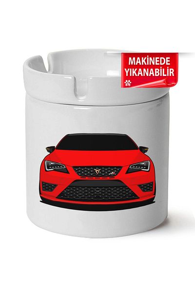 Çakilap Seat Leon Mk3 - Porcelain Printed Horseshoe Ashtray (KL-OTMBL-SEAT)