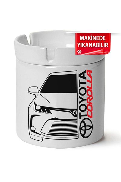 Çakilap Toyota Corolla E210 Printed Porcelain Horseshoe Ashtray (Kl-Otmbl-)