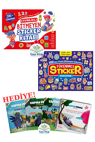 Bıcırık Yayınları Bitmeyen Sticker - Tükenmez Sticker SET ( Kaptan Pengu 4 Ki...