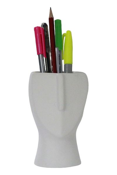 Evene White Color Desk Pen Holder - Organizer Model 23