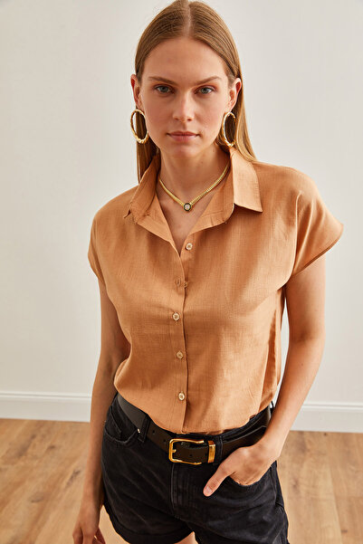 Olalook Tevevászon női ing - denevér ujjú GML-19000831