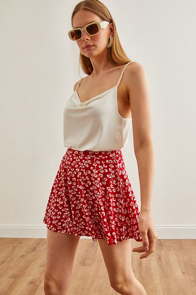 Olalook Roter Gonca Camisole-Shorts-Rock - ETK-19000170