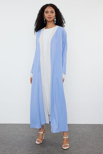 Trendyol Modest Lilac Blocked Long Abaya - Χωρίς φόρεμα, One Piece Cap & Ferace TCTSS24KF00009