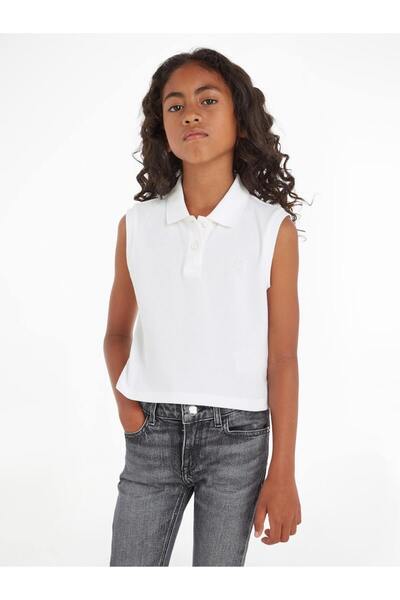 Calvin Klein Jeans White T-Shirt - Girl, IG0IG01947YAF