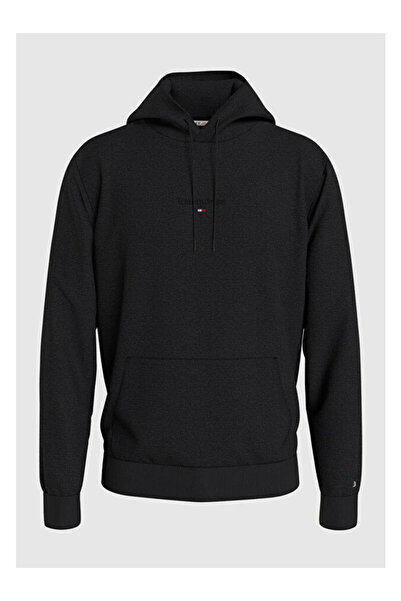 Tommy Hilfiger Pánská mikina s logem značky Bavlna Neformální Černá mikina Dm...