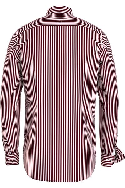 Tommy Hilfiger Men's Brand Logo Flag on the Chest Flag Embroidered Linen Poplin Length Paint Striped
