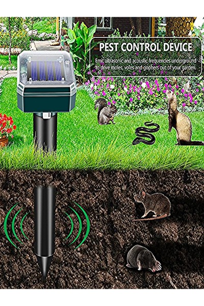 Genel Markalar Güneş Enerjili Ultrasonic Köstebek Fare Yılan ve Haşere Kovucu