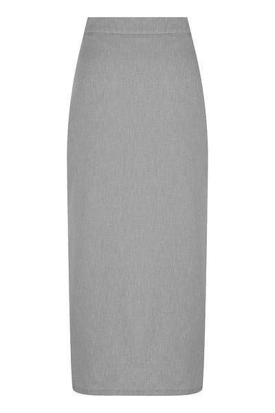 Whenever Company Gray Regular Waist Front Slit Midi Skirt