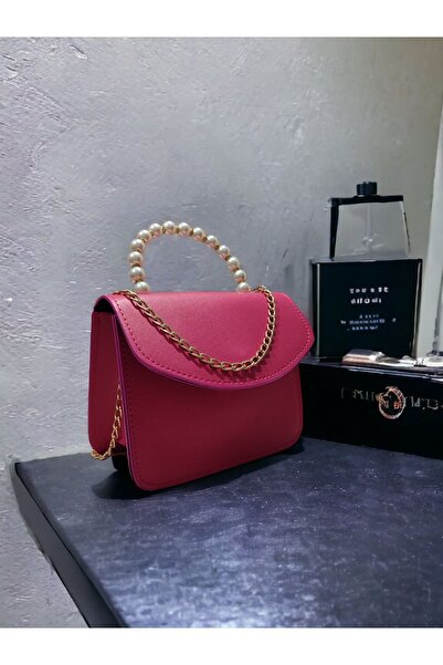 MYU23 Kadın Incili Ve Gold Zincirli Omuz Ve El Çantası Kutu Şık El Omuz Çanta