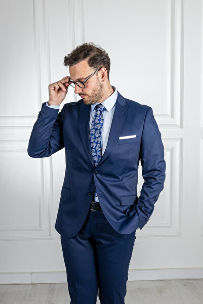 Sarar İnterview Sarar Tedrick Lacivert Takım Elbise