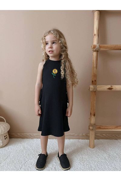 Jolly Kids Rochie pentru fetiță din șnur - Broderie de flori