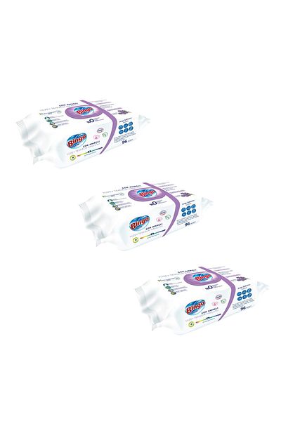 Bingo Lavender 96 Pieces Surface Cleaning Towels - X 3 Pieces
