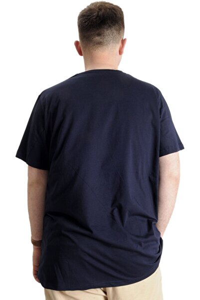 ModeXL Ανδρικό μπλουζάκι Mode Xl Plus Size με λαιμόκοψη 20032 Navy