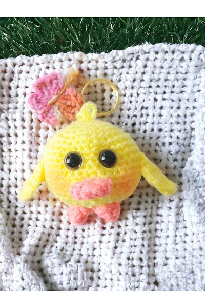 PERFECT Chick Butterfly Patterned Keychain and Bag Ornament