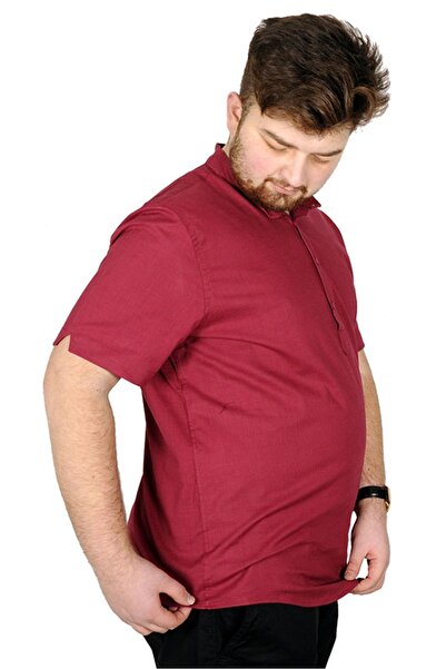 ModeXL Mode Xl Ανδρικό κοντομάνικο γιακά 20387 Plum