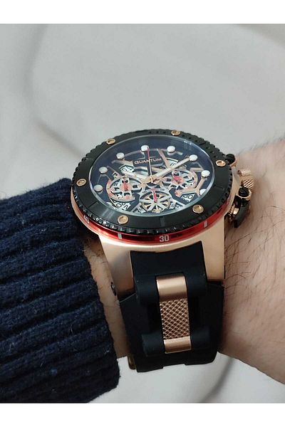 Quantum HNG535-851 Silicone Cord Men's Wristwatch 1890