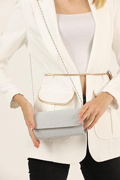 bibags Βραδινή τσάντα φορέματος με ριγέ στήθος