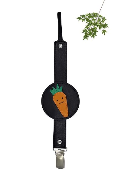 MODAPATİK Genuine Leather Pacifier Strap Navy Blue Carrot