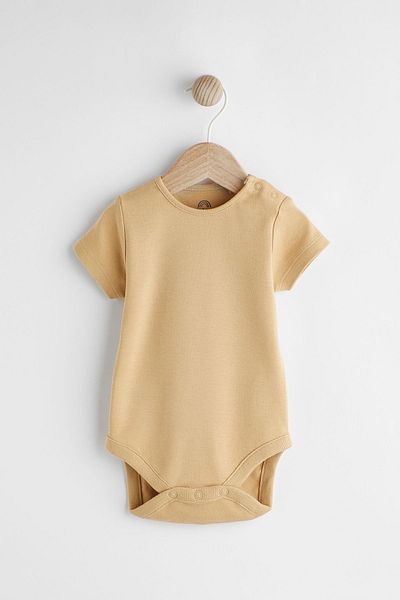 Next Baby 100% Cotton Cream Dinosaur Patterned Salopet Bodysuit Set