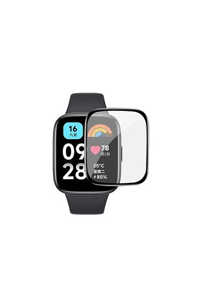 NANOSPACE Xiaomi Redmi Watch 3 Active - واقي شاشة زجاجي ثلاثي الأبعاد، تغطية كاملة