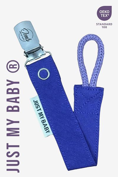 JMB Just My Baby Pacifier Strap - 3-Piece - Pink Polka Dot/ Purple/ Lilac Check - Washable - Cotton